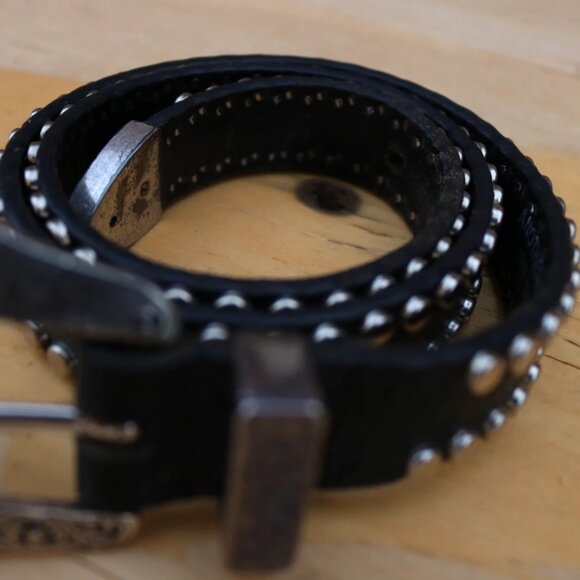 Black Leather Belt Another line inc Womens - Picture 3 of 12